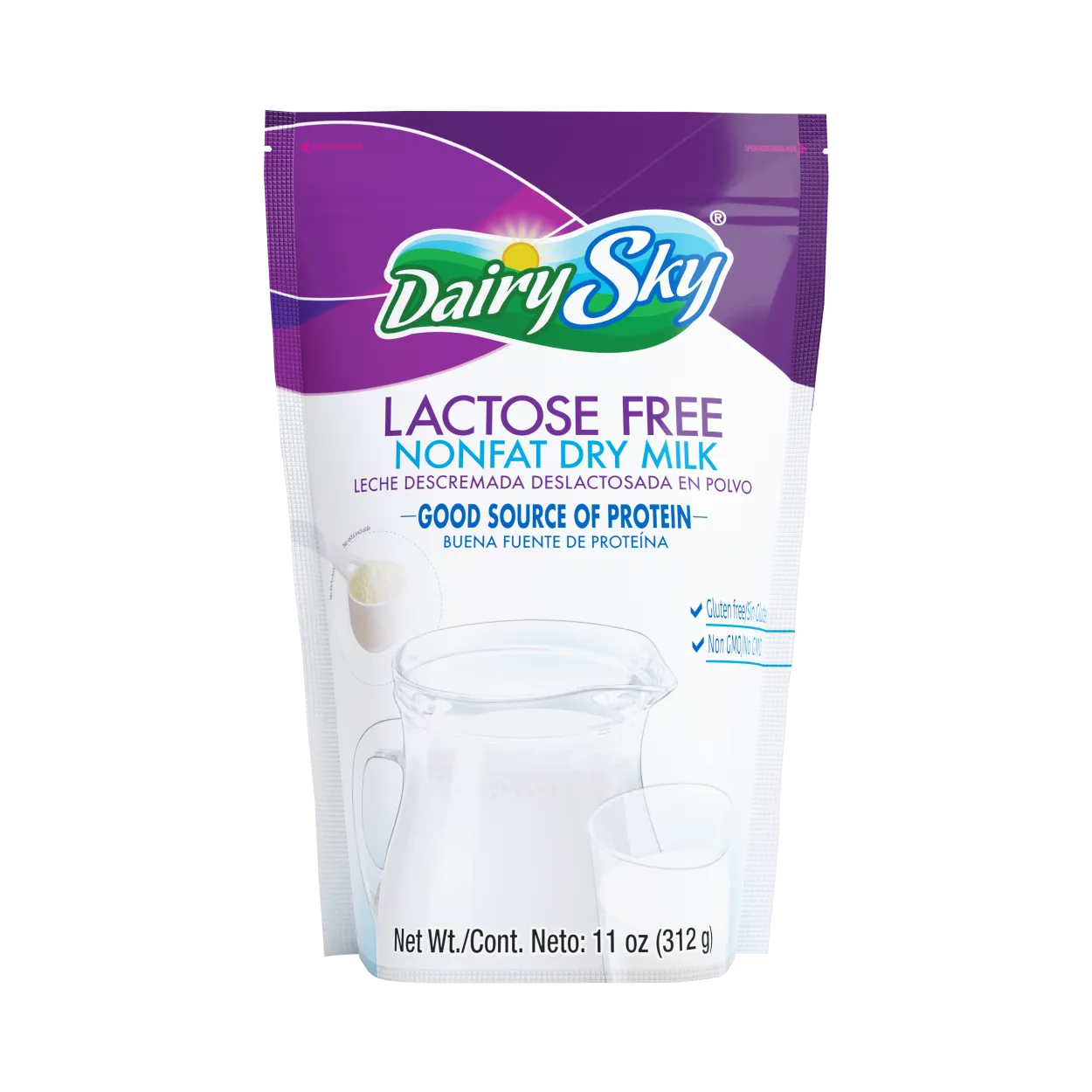 DairySky Lactose Free Milk Powder (11 oz) - Nutrient-Rich & Gluten-Free