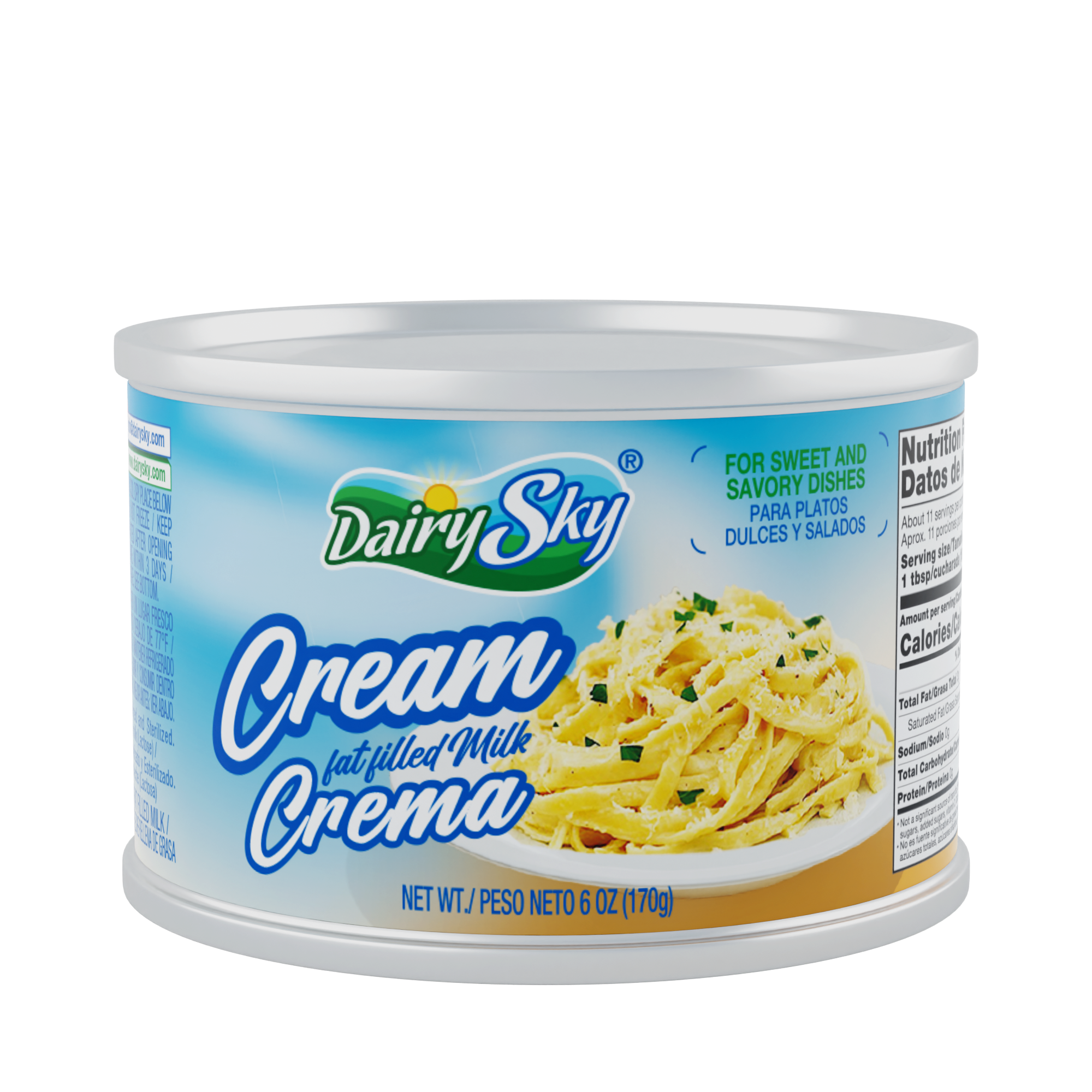 DairySky Cream - Fat Filled Milk Crema, 6 oz (170g)