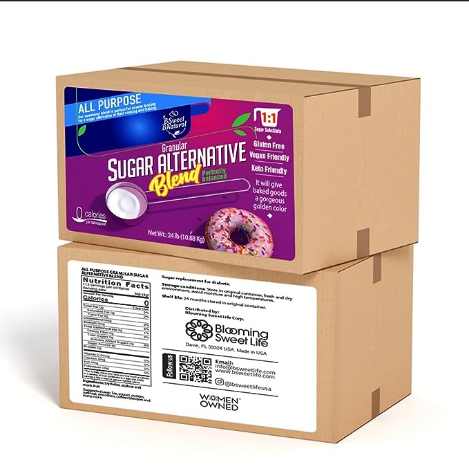 All Purpose Monk Fruit Sweetener with Allulose (24 lb) - 1:1 Sugar Replacement