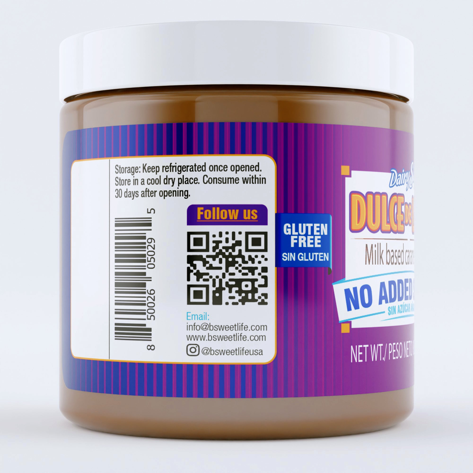 DairySky Dulce de Leche  10.5 Oz. - No Added Sugar Milk Caramel Spread 