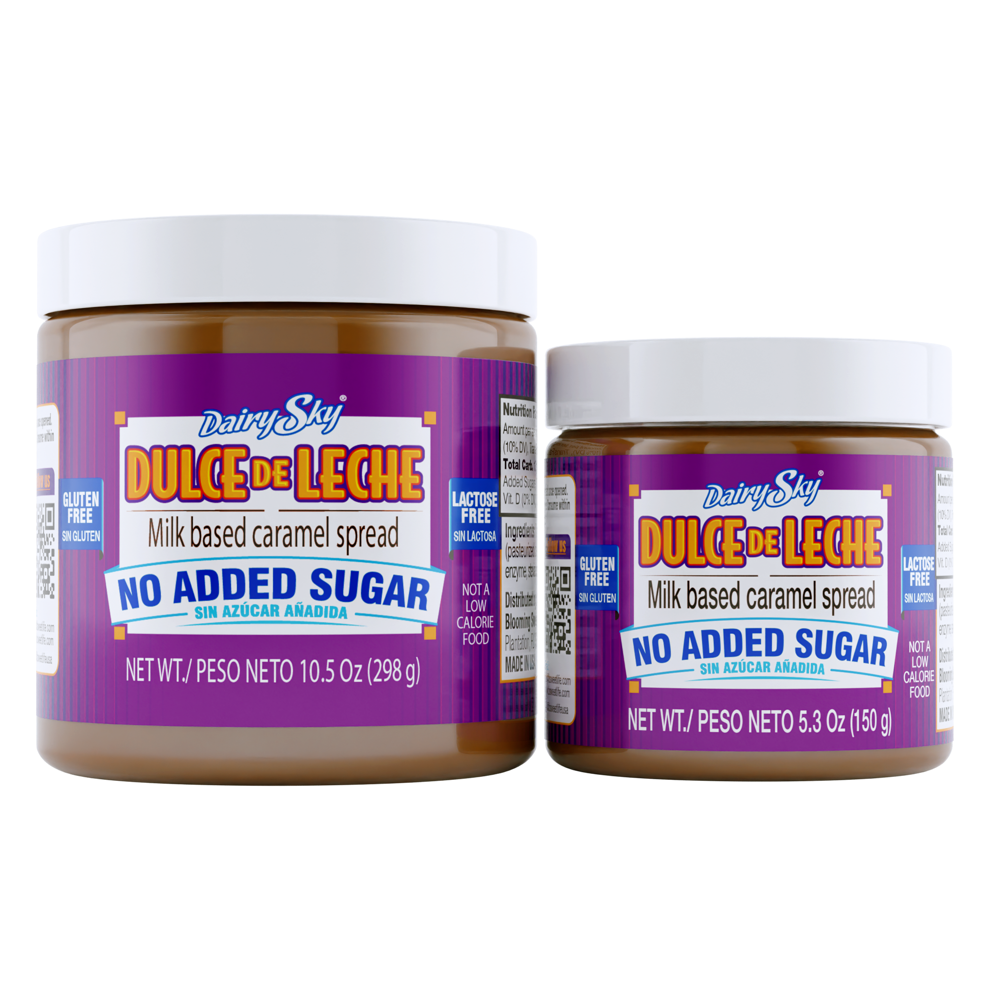 DairySky Dulce de Leche  10.5 Oz. - No Added Sugar Milk Caramel Spread 